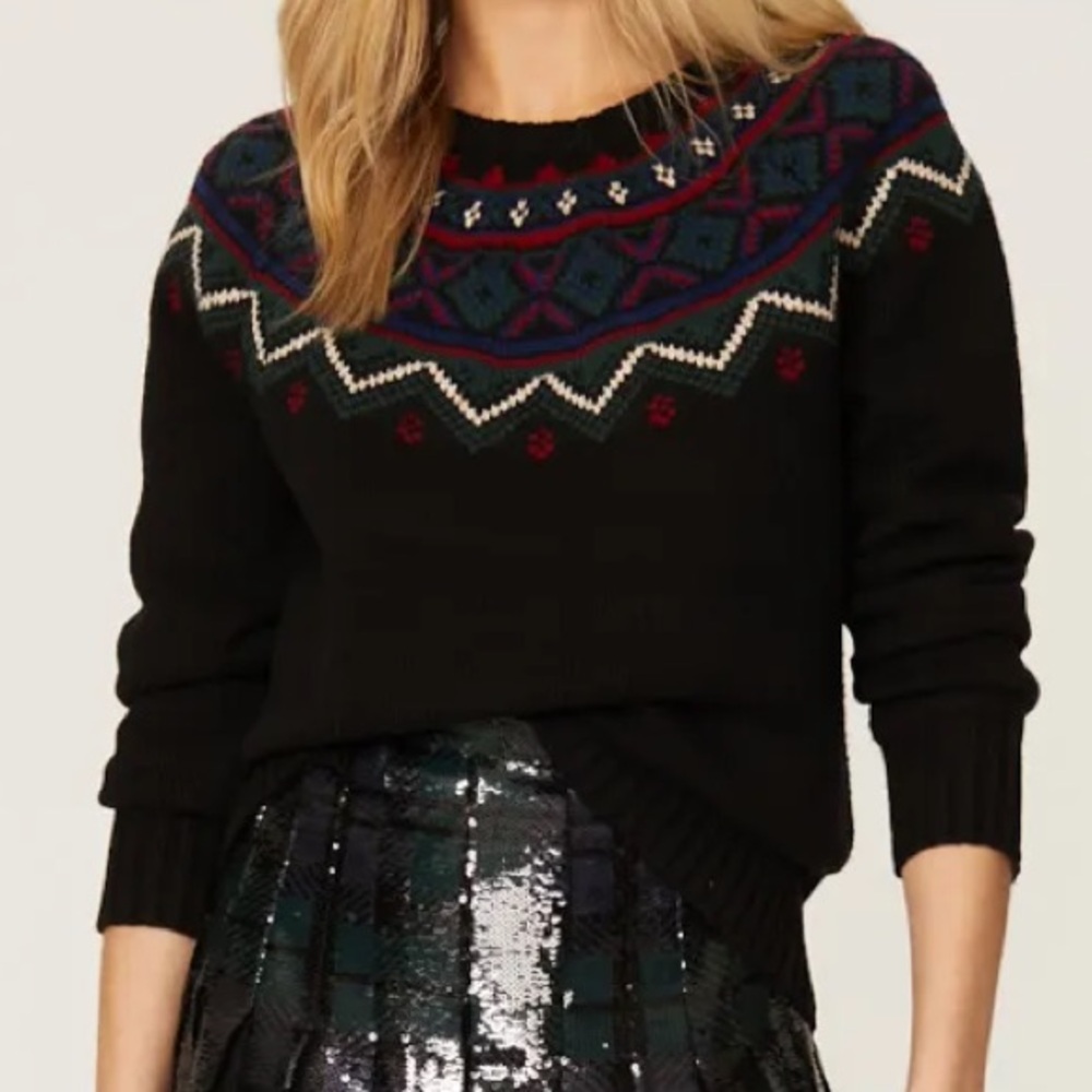 Ralph Lauren Black Fair Isle Sweater